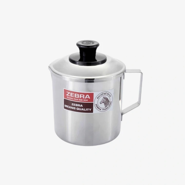 Slika ZEBRA lončić s poklopcem 14 cm.